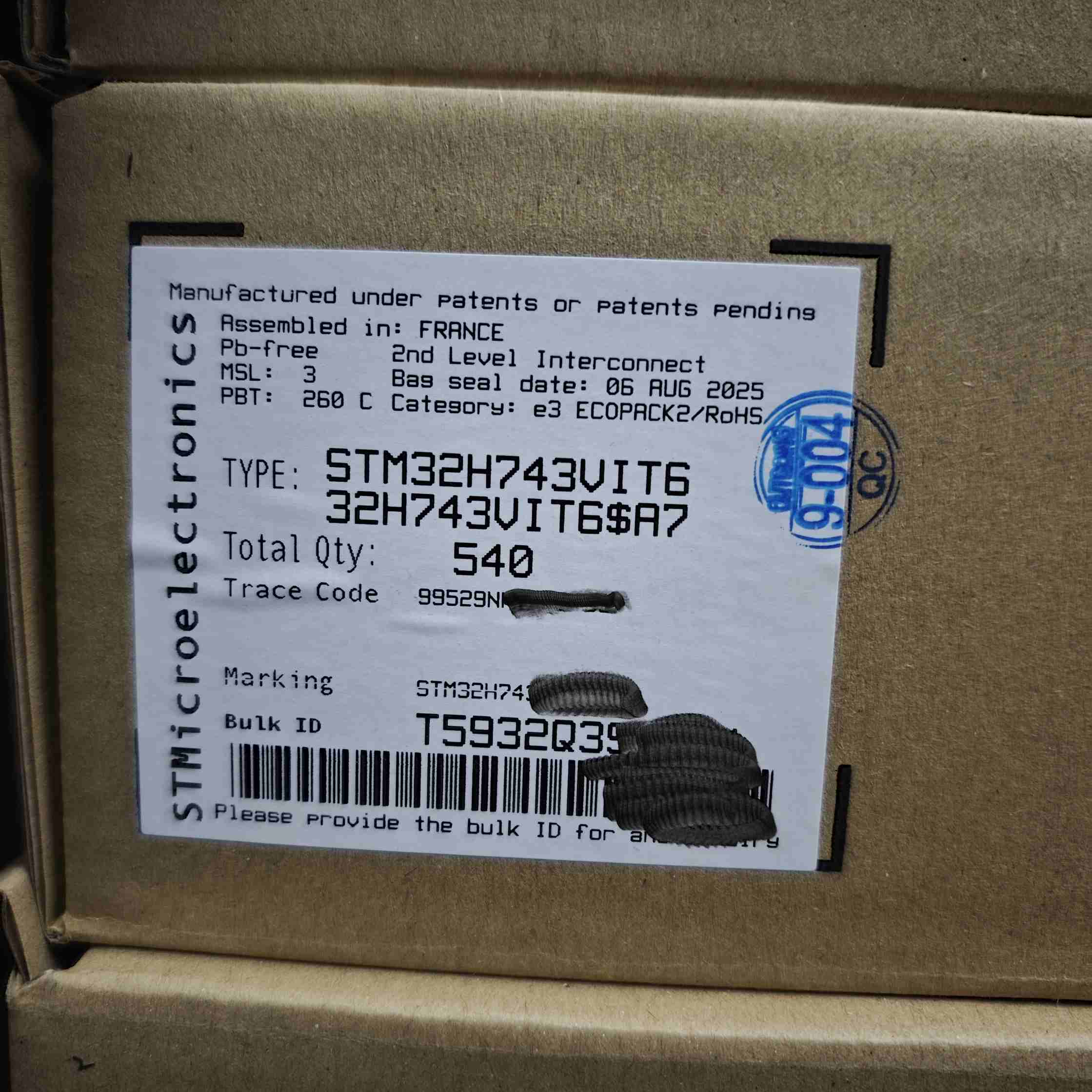 STM32H743VIT6 in-stock electronic component